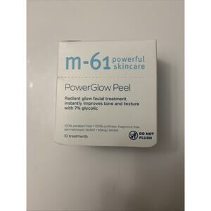 M-61 PowerGlow Peel 1 Minute Exfoliating Facial Peel 10 Treatments New
